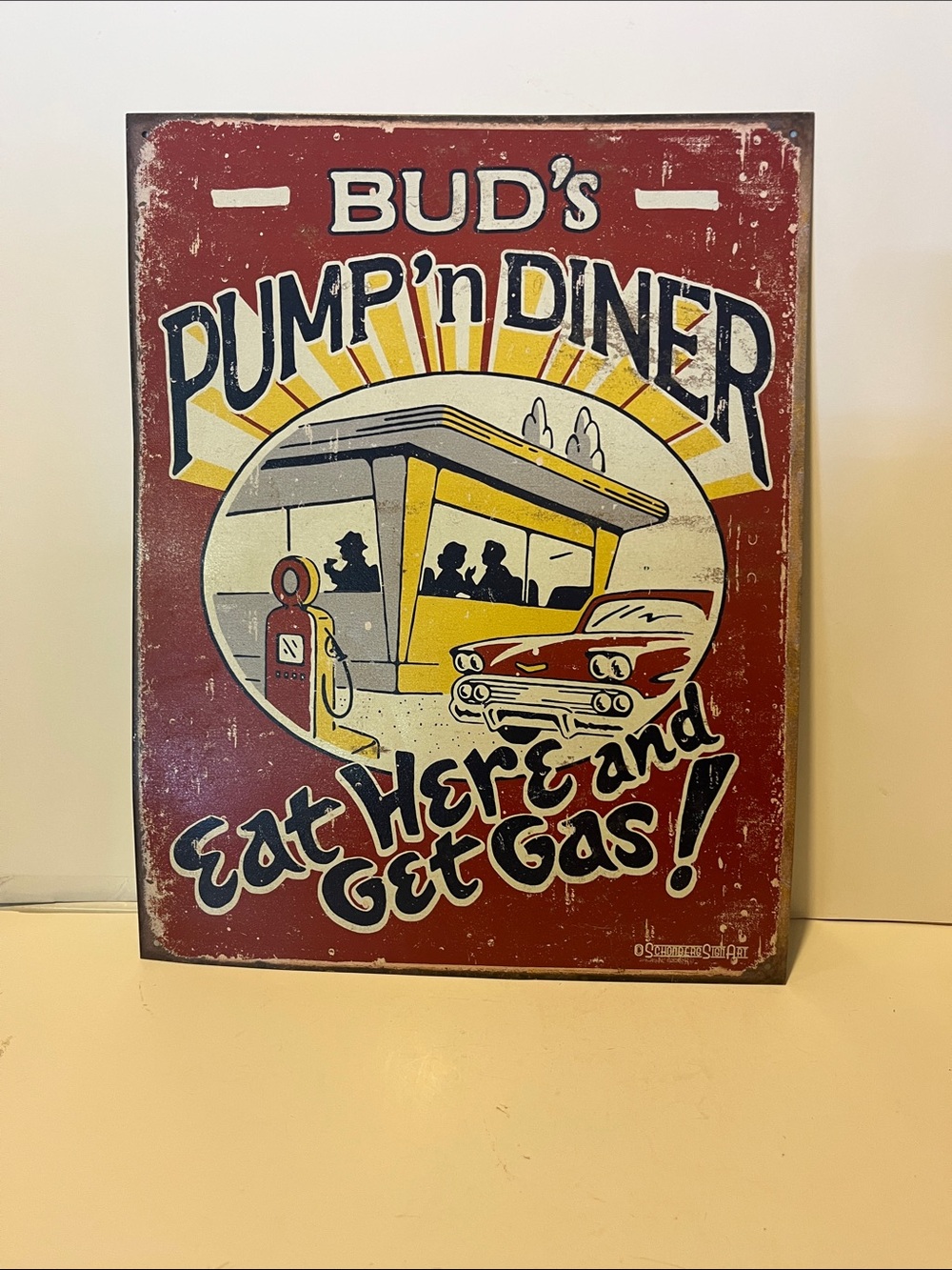 bud’s pump’ n diner metal sign